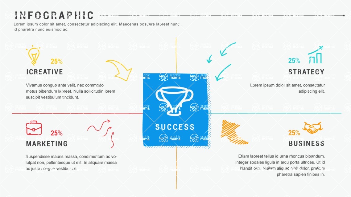 Infographic Templates Collection - Vector, Photoshop, PowerPoint, Google Slides - Success Infographic Template